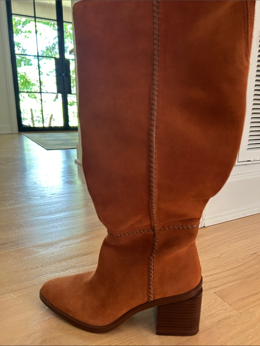 Vince Camuto Over-the-Knee Suede Kaleeca Boots in Cognac - Picture 8 of 12